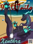 absurd_res beach bikini censored clothing cover dragon feral fr0stbit3 hi_res magazine_cover mythological_creature mythological_scalie mythology scales_and_tails scalie seaside solo star_censor swimwear tail two-piece_swimsuit xenthra_(anotherpersons129)