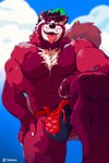 2021 2:3 aglet ailurid anthro baseball_cap black_nose bulge chest_tuft claws clothed clothing daiquiri_(daiquiripanda) fur genitals hat headgear headwear hi_res humanoid_hands jockstrap laced_clothing laced_jockstrap laced_underwear male mammal muscular muscular_anthro muscular_male penis pink_penis pink_tongue red_body red_fur red_panda shoelace_bottomwear shoelace_clothing shoelace_jockstrap shoelace_underwear shoelaces solo taoren tongue tongue_out topless tuft underwear white_body white_claws white_fur