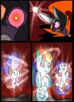 bodily_fluids cloak clothing comic crown cutie_mark digital_media_(artwork) drooling equid equine female feral floating friendship_is_magic gem glowing glowing_eyes group hair hasbro headgear horn male mammal metal_(artist) my_little_pony mythological_creature mythological_equine mythology pegasus rainbow_dash_(mlp) rarity_(mlp) saliva scratches sparkles twilight_sparkle_(mlp) unicorn wings