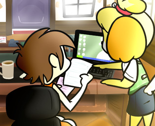 Rating: s
ID: 5635363
Date: 2025-06-11 14:28:41 -0400
Status: active
Score: 5
2019 animal_crossing anthro bell_hair_tie beverage black_bottomwear black_clothing black_nose black_skirt blonde_hair bottomwear brown_hair canid canine canis chair clothed clothed_anthro clothed_female clothed_human clothed_male clothing coffee coffee_mug colored computer_keyboard computer_monitor cookieboy011 desk digital_drawing_(artwork) digital_media_(artwork) domestic_dog door doorframe dress duo electronics english_description facial_markings female female_anthro floor floppy_ears fluffy_ears fully_clothed fully_clothed_anthro fully_clothed_female fur furniture green_clothing green_topwear green_vest hair head_markings holding_object holding_paper human inside isabelle_(animal_crossing) light lop_ears male male_human mammal markings mitten_hands multicolored_hair nintendo notebook office_chair orange_clothing orange_dress orange_ears orange_hair paper phone ponytail red_hair_tie shaded shih_tzu shirt short_hair skirt standing story story_in_description sunlight table tail tan_body tan_skin topwear toy_dog two_tone_hair vest villager_(animal_crossing) wall_(structure) white_clothing white_markings white_shirt white_tail white_topwear window wood wood_floor yellow_body yellow_fur post #5635363