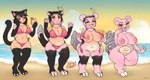 animal_humanoid anthro basic_sequence beach big_breasts bikini black_body black_fur black_hair blush breast_expansion breasts cat_humanoid celsty clothing colored confusion expansion felid felid_humanoid feline feline_humanoid female four_frame_sequence fur generation_1_pokemon genitals hair hair_shrinking happy height_reduction humanoid linear_sequence mammal mammal_humanoid nintendo nipples nude overweight pink_body pokemon pokemon_(species) pussy rapid_weight_gain sequence shell shell_growth short_stack slowbro smile solo species_transformation surprised_expression swimwear tail thick_thighs thigh_expansion torn_clothing transformation transformation_sequence two-piece_swimsuit