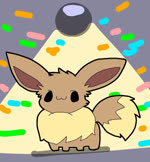 2023 ambiguous_gender animated brown_body brown_fur dancing digital_media_(artwork) disco_ball eevee feral fur generation_1_pokemon looking_at_viewer loop neck_tuft nintendo no_sound okazu owo pokemon pokemon_(species) quadruped short_playtime solo tail tan_body tan_fur tuft webm