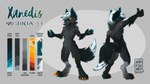 16:9 absurd_res anthro canid canine english_text fox hi_res male mammal model_sheet noxfoxarts red_fox silver_fox text true_fox widescreen xanedis_(xanedis)