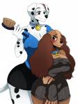 Rating: q
ID: 604909
Date: 2015-02-15 17:55:39 -0500
Status: active
Score: 142
101_dalmatians american_cocker_spaniel anthro anthrofied big_breasts big_butt bird_dog black_body black_eyes black_fur black_nose blush bottomwear breasts brown_body brown_eyes brown_fur brush butt canid canine canis cleavage clothed clothing cocker_spaniel collar collar_tag curvy_figure dalmatian diamond_collar_tag digital_media_(artwork) disney domestic_dog duo female fur hi_res huge_breasts hunting_dog lady_(lady_and_the_tramp) lady_and_the_tramp mammal nipple_outline one_eye_closed perdita shirt simple_background skirt spaniel spots sssonic2 standing sweater thick_thighs topwear underbutt voluptuous white_background white_body white_fur wide_hipped_anthro wide_hipped_female wide_hips post #604909