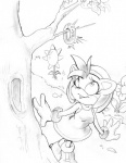 amy_rose anthro big_eyes clothing dress eulipotyphlan female greyscale hedgehog mammal monochrome rabid sega solo sonic_the_hedgehog_(series) thin_calves toony