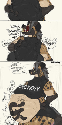 Rating: q
ID: 4925238
Date: 2024-07-17 16:23:37 -0400
Status: active
Score: 261
absurd_res ambiguous_species anthro anthro_pred anthro_prey begging belly belly_slap big_belly big_breasts big_butt black_hair blind_eye bloated body_outline bottomwear bouncer breasts brown_body butt clothing crop_top curvy_figure death dialogue digestion digital_media_(artwork) english_text face_imprint female female_focus female_pred fingerless_gloves gloves grey_hair greying_hair group hair handwear hi_res huge_belly huge_breasts hyena imprint itskorrie jacklyn_sheen knee_pads larger_anthro larger_female larger_pred licking licking_lips male male/female male_prey mammal markings mature_anthro mature_female midriff muffled multiple_prey muscular muscular_anthro muscular_arms muscular_female muscular_legs neck_bulge nipple_outline oral_vore scar security security_guard sequence sharp_teeth shirt shorts size_difference skull_(marking) slap slapping_own_belly slapping_self smaller_anthro smaller_male solo_focus spots spotted_body spotted_hyena story story_in_description swallowing talking_to_pred talking_to_prey taunting teeth text tongue tongue_out topwear unseen_prey unwilling_prey vore wide_hips post #4925238