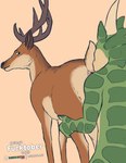 2023 anthro anthro_on_feral antlers anus bestiality biped brown_body brown_fur butt claws deer digital_media_(artwork) dragon duo feral finger_claws fur green_body green_scales hand_on_leg hand_on_thigh hi_res horn lizardlars looking_at_another looking_at_partner looking_back looking_back_at_another looking_back_at_partner male male/male male_on_anthro male_on_feral mammal multicolored_body multicolored_fur mythological_creature mythological_scalie mythology quadruped scales scalie simple_background smile spitey tan_background tan_body tan_fur two_tone_body two_tone_fur