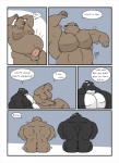 anthro balls bear belly biceps big_belly big_biceps big_muscles big_penis body_size_growth breakfast brown_body brown_fur bulge cetacean comic dialogue dolphin duo english_text erection foreskin fur genitals growth huge_penis humanoid_genitalia humanoid_penis hyper hyper_genitalia hyper_penis kitchen male male/male mammal marine multicolored_body muscle_growth muscular nude oceanic_dolphin orca partially_retracted_foreskin pecs penis sex sitting size_transformation stupidgit text tongue toothed_whale transformation