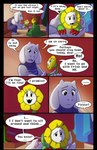 absolutedream absurd_res boss_monster_(undertale) bovid caprine comic dialogue elemental_creature english_text flora_fauna flower flower_creature flowey_the_flower frisk_(undertale) hi_res human mammal plant portable text toriel undertale undertale_(series)