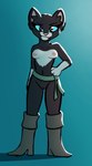Rating: e
ID: 5631413
Date: 2025-06-09 17:08:58 -0400
Status: active
Score: 40
anthro azureberry black_body black_fur blue_background blue_eyes boots breasts casual_exposure casual_nudity clothing domestic_cat dreamworks eyelashes facial_markings felid feline felis female footwear fur fuzzy genitals glistening glistening_eyes gloves_(marking) hand_on_hip head_markings hi_res inner_ear_fluff kitty_softpaws looking_at_viewer mammal markings mostly_nude muzzle_(marking) navel nipples nude puss_in_boots_(franchise) sash shoes simple_background smile smirk solo standing tailless tuft tuxedo_cat vulva zanibuns post #5631413