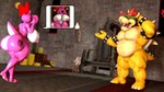 16:9 3d_(artwork) anthro areola big_breasts birdo birdo_(character) bow_accessory bowser breasts butt castle claws clitoris cobaltapple collar detailed_background digital_media_(artwork) duo feet female genitals hi_res humanoid inside kabalmystic_(artist) koopa male mammal mario_bros muscular nintendo nipples nude pink_body plant pussy reptile scalie siphon_(anatomy) spikes tail thick_thighs toe_claws widescreen