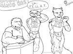 2007 anthro balls_outline barely_visible_genitalia barely_visible_penis beachfox bear biped black_and_white blush bulge canid canine clothing competition dated detailed_bulge ear_piercing ear_ring ellipsis english_text fox frat_bear fratbear genital_outline genitals group male mammal monochrome mustelid otter penis penis_outline piercing ring_piercing smile spelling spelling_bee tattoo text topwear tribal tribal_tattoo xkcd