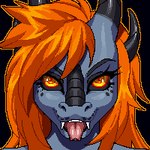 1:1 adobe_photoshop_(artwork) anthro chibi cyberhound digital_media_(artwork) dragon female headshot_portrait icon illustration looking_at_viewer low_res mythological_creature mythological_scalie mythology pixel_(artwork) portrait scalie solo thumbnail