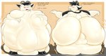 anthro balls belly big_belly big_butt blush bovid bunny_the_goat butt caprine caprine_demon demon digestion felloweirdo genitals goat goat_demon hi_res huge_belly huge_butt male mammal morbidly_obese obese overweight overweight_male solo squish vore weight_gain weight_gain_drive