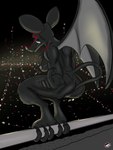 3:4 3_toes 5_fingers anthro anus bat bat_ears bat_nose bat_wings beckoning big_ears black_body black_fur black_sclera building butt chest_tuft city city_background city_lights cityscape crotch_tuft digitigrade drow462 duo fangs feet female fingers from_behind_position fur gargoyle genitals gesture gesturing_at_viewer glowing glowing_eyes headlights hi_res looking_at_viewer looking_back mammal membrane_(anatomy) membranous_wings mischievous_smile monster muscular muscular_anthro muscular_female narrowed_eyes night on_rail perching perching_position prehensile_tail presenting presenting_hindquarters pussy railing red_eyes seductive sex sharp_teeth skyscraper smile smiling_at_viewer spread_wings tail tail_lights teeth toes tuft wings