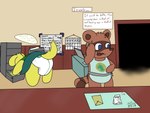 Rating: q
ID: 5190160
Date: 2024-11-18 14:26:44 -0500
Status: active
Score: 28
4:3 animal_crossing anthro apron bent_over big_diaper bodily_fluids bottomwear butt cabinet calendar canid canine clean_diaper clothed clothing computer desk diaper document duo electronics english_text female furniture hi_res isabelle_(animal_crossing) looking_away male mammal nintendo presenting presenting_diaper presenting_hindquarters raccoon_dog raised_bottomwear raised_clothing raised_skirt skirt srcfur sweat sweatdrop table tanuki text tom_nook_(animal_crossing) wearing_diaper wetness_indicator whiteboard post #5190160