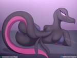 4:3 absurd_res anthro breasts butt female generation_7_pokemon hi_res japy7u7 looking_at_viewer nintendo nude pokemon pokemon_(species) qlq_japy reptile salazzle scalie smile solo