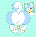 2019 accessory anthro balls big_butt biped butt canid canine canis cock_ring digital_media_(artwork) flaccid fox genitals glans hi_res huge_butt hybrid jewelry male mammal mana_(manaozyfolf) penis penis_accessory penis_jewelry perineum photo rear_view simple_background solo tape through_wall twistcmyk wolf