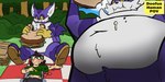 2:1 belly belly_focus big_belly big_the_cat bulge drenched food ifra ifra_strawberii low-angle_view sandwich_(food) sega sonic_the_hedgehog_(series)