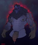 abs anthro avian balls biceps corviknight generation_8_pokemon genitals half-erect hi_res humanoid_genitalia humanoid_penis male muscular muscular_anthro muscular_male narram nintendo nipple_piercing nipples pecs penis piercing pokemon pokemon_(species) solo vein veiny_penis