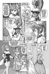 animal_humanoid black_and_white blush bodily_fluids boosette bowser bowsette_meme bracelet breast_envy breasts clothing collar comic covering covering_breasts crown dialogue dragon dragon_humanoid dress drill_curls english_text female freudian_slip group hair headgear hi_res horn human humanoid jewelry king_boo lady_bow luigi's_mansion mammal mario_bros meme monochrome mythological_creature mythological_scalie mythology nintendo paper_mario pencils_(artist) princess_peach scalie shell spiked_bracelet spiked_collar spiked_tail spikes spikes_(anatomy) spirit super_crown tail tears text