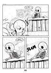 2017 animated_skeleton bone c-puff comic english_text hi_res humanoid male papyrus_(undertale) sans_(undertale) skeleton speech_bubble teeth text undead undertale undertale_(series) url