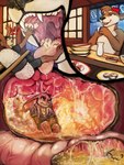 Rating: q
ID: 5640987
Date: 2025-06-14 03:35:57 -0400
Status: active
Score: 5
acidic anthro black_nose blue_eyes brown_hair chopsticks clothed clothing dirty duo eyewear eyewear_on_head fatescanner food goggles goggles_on_head grumpy hair hi_res inside lagomorph leporid male mammal mouth_closed mustelid narrowed_eyes nude oral_vore otter otter_(oceanotter) rabbit sharp_teeth short_hair sitting smile sushi teeth uvula vore post #5640987