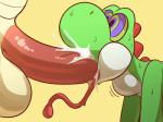 2018 2d_animation 4:3 animated anthro balls big_penis bodily_fluids body_part_in_mouth cinemagraph color_change cum cum_in_mouth cum_inside duo erection fellatio genital_fluids genitals green_yoshi huge_penis hypnosis komdog long_tongue male male/male male_penetrated male_penetrating male_penetrating_male mario_bros mind_control nintendo oral oral_only oral_penetration penetration penile penile_penetration penis penis_in_mouth reptile ringed_eyes scalie sex short_playtime tongue tongue_out tongue_out_blowjob yoshi