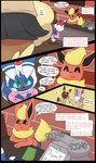 absurd_res anthro apron bottomwear cafe clothed clothing comic crossdressing dialogue dress duo eeveelution electronics embarrassed english_text female feminization flareon forced generation_1_pokemon generation_2_pokemon generation_6_pokemon group hi_res male matachu meowstic mother_(lore) nintendo parent_(lore) phone pokemon pokemon_(species) public school_uniform shorts sid's_mom_(matachu) sid_(matachu) skirt sylveon text umbreon uniform working