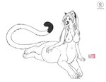 2012 alternate_species breasts chakat chakona_space cougar dipstick_tail feet felid felid_taur feline female fingerless_(marking) fur greyscale hair hand_on_belly herm_(lore) kacey long_hair mammal mammal_taur markings monochrome multicolored_tail navel neal_foster nipples pregnant pregnant_female pregnant_taur solo tail tail_markings taur taur_lower_pregnancy toeless_(marking) whiskers