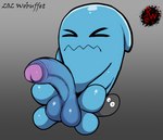 balls big_balls big_penis blue_body darkened_genitalia digital_media_(artwork) eyes_closed foreskin generation_2_pokemon genitals half-erect hi_res huge_penis humanoid_genitalia humanoid_penis male nintendo penis pokemon pokemon_(species) rapistwerewolf simple_background solo wobbuffet wrinkled_penis