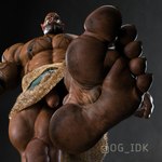 3d_(artwork) abs blizzard_entertainment digital_media_(artwork) feet garrosh_hellscream genitals hi_res humanoid male muscular muscular_humanoid muscular_male nipples og_idk orc pecs penis solo tattoo warcraft