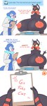 2016 anthro anthrofied areola big_breasts breasts comic comic_sans dialogue duo english_text erect_nipples female generation_7_pokemon genitals hi_res huge_breasts humor hyper hyper_breasts litten lysergide mammal marine nintendo nipple_dip nipples pinniped pokemon pokemon_(species) pokemorph popplio prilly_(lysergide) pussy small_breasts text tits_(lysergide)