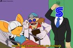 Rating: s
ID: 5605835
Date: 2025-05-29 00:03:09 -0400
Status: pending
Score: 0
absurd_res adjusting_glasses anthro bat bed black_eyes blue_eyewear blue_glasses clothing coat dr._eggman english_text eyelashes eyewear female flashpointgear furniture glasses group hi_res human humanoid male mammal on_bed pink_nose rouge_the_bat sega sonic_the_hedgehog_(series) text topwear trio white_clothing white_coat white_topwear wings post #5605835