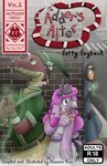 absurd_res anthro clothed clothing comic cover cover_art cover_page english_text female group hi_res human hybrid magic male mammal reptile roxythefoxy scalie scared searching snake text transformation transformative_collar trio