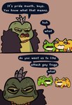 Rating: s
ID: 4837600
Date: 2024-06-08 08:13:48 -0400
Status: active
Score: 15
2024 absurd_res all_fours ambiguous_gender amphibian angry anthro barefoot black_eyes brown_background close-up clothed clothed_anthro clothed_male clothing coat comic confusion dialogue earless english_text eyebrows fangs feet feral frog frogsong frown glistening glistening_eyes green_body green_skin grey_hair group hair half-closed_eyes hi_res humor jewelry looking_at_viewer lord_lithos male multicolored_body multicolored_skin narrowed_eyes necklace noseless nude nude_ambiguous official_art open_mouth pupils question raised_eyebrow red_tongue round_eyes shadow sharp_teeth short_hair simple_background slit_pupils speech_bubble standing teeth text tongue toony topwear trio two_tone_body two_tone_skin unknown_artist white_body white_skin yellow_body yellow_sclera yellow_skin post #4837600