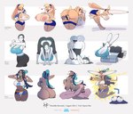 absurd_res acrylictoon big_breasts big_butt blonde_hair blue_eyes breasts butt cleavage clothed clothing dark_body dark_skin electrocution eyes_popping_out female female_penetrated genitals group gym_leader hair hi_res huge_breasts human lagomorph leporid lola_bunny looney_tunes male male/female male_penetrating male_penetrating_female mammal nessa_(pokemon) nintendo nipples pain penetration penis pokemon rabbit ryona sex super_smash_bros. warner_brothers white_body wii_fit wii_fit_trainer