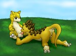 2005 anthro argon_vile balls claws duo erection fellatio feral fur generation_1_pokemon genitals male male/male nintendo oral penile penis pokemon pokemon_(species) sandshrew sandslash sex tail unavailable_at_source yellow_body yellow_fur