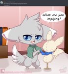 absurd_res anthro ask_blog cindy_(wanderlust) dialogue english_text fan_character female generation_5_pokemon hi_res minccino nintendo pinktabico pokemon pokemon_(species) pokemon_mystery_dungeon semi-anthro solo spike_chunsoft text wanderlust