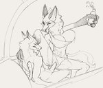 Rating: e
ID: 5198855
Date: 2024-11-22 18:10:18 -0500
Status: active
Score: 36
2024 aircraft airplane ambiguous_fluids anthro apfelhund armistice_(warbleblarg) big_breasts black_and_white bottle bouncing_breasts bra breasts canid canine clothing container cowgirl_position exposed_breasts eyes_closed feet_on_shoulders female from_front_position genitals male male/female mammal maned_wolf monochrome navel nipples nude on_bottom on_top penetration pilot pussy scar sex sketch solo steering_wheel tail tongue tongue_out underwear vehicle post #5198855