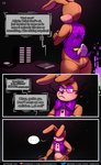 2020 angry anthro audio_cassette big_bow_tie big_ears black_background blush bottomless bottomless_male bow_tie buckteeth butt cassette_player cassette_tape clothed clothing comic comic_panel dialogue dialogue_box ellipsis english_text exclamation_point eyelashes five_nights_at_freddy's five_nights_at_freddy's:_help_wanted fnaf_vr_help_wanted frown glitchtrap hi_res lagomorph leporid littlegeecko long_ears long_whiskers male mammal motion_lines multicolored_body multicolored_ears multicolored_tail pink_eyes presenting presenting_hindquarters rabbit scottgames simple_background solo speech_bubble standing tail tan_body tan_ears tan_tail tape_recorder teeth text thick_thighs topwear url vest whiskers white_body white_ears white_tail