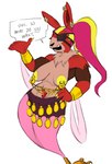 Rating: q
ID: 3638435
Date: 2022-10-20 05:42:14 -0400
Status: active
Score: 29
angry anthro blonde_hair brown_body brown_fur chest_tuft clothed clothing colored_nails ear_piercing english_text eye_patch eyewear female fur genie geniefied ghost_tail gold_(metal) gold_jewelry hair heart_accessory heart_symbol hi_res jewelry lagomorph legless leporid magic_lamp mammal multicolored_body multicolored_fur nails navel nipple_chain nipple_piercing nipple_ring nipples nondelismell open_mouth piercing pink_hair rabbit red_body red_fur ring_piercing silk solo speech_bubble tan_body tan_fur text topless tuft vevra_(la_ninya) waist_accessory wristband yellow_nails yellow_nipples post #3638435