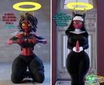 Rating: q
ID: 5470143
Date: 2025-03-31 18:25:37 -0400
Status: active
Score: 49
2_horns 3d_(artwork) abs accent alternate_costume before_and_after big_breasts brainwashing breasts choker clothing curvy_figure demon dialogue digital_media_(artwork) female glowing glowing_eyes halo hands_together happy happy_trance helluva_boss hi_res horn horned_humanoid humanoid hypnosis imp jewelry kneeling millie_(helluva_boss) mind_alteration mind_control navel necklace not_furry nun personality_change purification red_body red_skin samzan_(modeler) smile solo spiral_eyes standing submissive submissive_female supercasket tearing_clothing tearing_own_clothing text torn_clothing undressing undressing_self wide_hips post #5470143