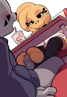 Rating: e
ID: 5663586
Date: 2025-06-23 21:54:20 -0400
Status: active
Score: 221
anthro anthro_on_anthro biped clothed clothing domestic_cat duo eyelashes feet felid feline felis female female_anthro fingers foot_fetish foot_play footjob furniture gaturo genitals hi_res interspecies lagomorph legwear leporid male male/female male_anthro mammal marte_(gaturo) penile penis pupils rabbit sex simple_background sitting smile table thick_thighs thigh_highs three-quarter_view under_table post #5663586