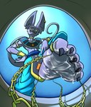 2021 5_toes anthro armor barefoot beerus blue_background blue_bottomwear blue_clothing blue_pants bodily_fluids bottomwear bracers chain claws clothing collar countershade_face countershading cum cum_on_feet digit_ring domestic_cat dragon_ball dragon_ball_super ear_piercing feet felid feline felis finger_claws first_person_view foot_fetish fur furniture genital_fluids gradient_background hairless hairless_cat hi_res humanoid_feet humanoid_hands jewelry long_ears looking_down macro male mammal open_mouth orange_body orange_fur pants piercing plantigrade pointy_ears prick_ears purple_body ring simple_background smile soles solo sphynx_(cat) story story_in_description tail toe_claws toe_ring toes tongue tongue_out white_body white_fur wigmania yellow_sclera