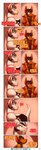 aamon_(james_howard) absurd_res anthro bat big_breasts bovid_horn breasts caprine_horn comic demon dialogue dino_devil dinosaur duo english_text gynomorph heart_symbol hi_res horn imp intersex james_howard male mammal prehistoric_species ram_horn reptile scalie text tina_(james_howard) url