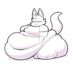 2019 anthro barefoot belly belly_folds big_belly biped canid canine cheek_tuft countershade_face countershade_fur countershading digital_drawing_(artwork) digital_media_(artwork) dipstick_tail eyebrows facial_tuft feet fluffy fluffy_tail fox fox_tail front_view full-length_portrait fur fur_tuft glooves greyscale hair hand_on_chest hi_res huge_belly huge_thighs inner_ear_fluff lidded_eyes love_handles maddeku male male_anthro mammal markings monochrome moobs morbidly_obese morbidly_obese_anthro morbidly_obese_male obese obese_anthro obese_male overweight overweight_anthro overweight_male portrait prick_ears red_fox rigel_(joeman87766) shaded simple_background sitting sketch snout solo tail tail_markings thick_thighs three-quarter_view true_fox tuft white_background