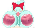 5:4 areola big_areola big_breasts big_penis blue_body blush boo_(mario) bow_ribbon breast_play breasts duo eyes_closed female first_person_view genitals ghost hi_res huge_areola huge_breasts hyper hyper_breasts lady_bow male male/female male_pov mario_bros montgomery_glands nintendo nipples not_furry nude open_mouth paper_mario penis pink_areola pink_nipples sanka-tetsu sex spirit titfuck tongue tongue_out white_body white_skin