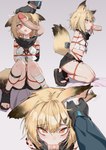 absurd_res accessory animal_humanoid arknights bandage bandaged_leg bdsm blonde_hair blush blush_lines bodily_fluids bondage bottomwear bound breasts canid canine clothing dipstick_tail doctor_(arknights) duo ear_grab fellatio female first_person_view fluffy fluffy_tail fox hair hair_accessory hairpin hands_behind_back heart_eyes heart_pupils heart_symbol hi_res human human_on_humanoid humanoid hypergryph inner_ear_fluff interspecies jewelry kentllaall kneeling legband male male/female mammal markings midriff mostly_clothed necklace oral oripathy_lesion penetration penile restraints rope rope_bondage sex simple_background skirt studio_montagne tail tail_markings tuft vermeil_(arknights) white_background