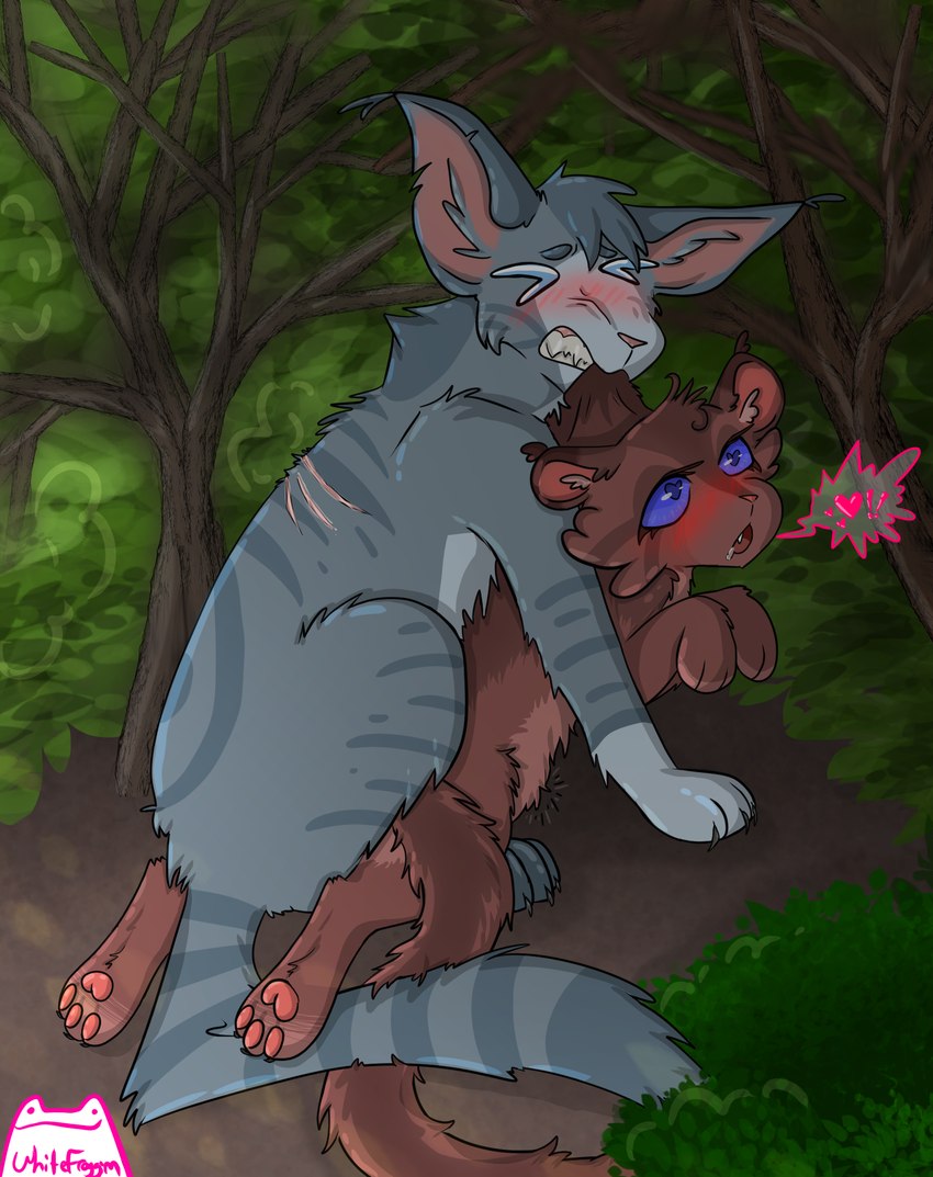 briarlight and jayfeather (warriors (book series)) created by whitefroggim